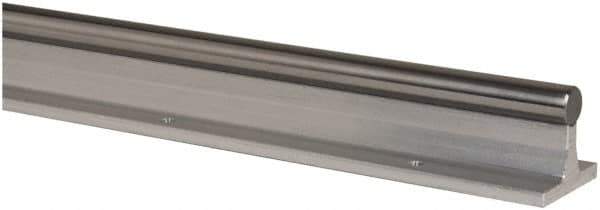 Thomson Industries - 1/2" Shaft Diam, 1-1/2" Base Width, Steel Shaft, Aluminum Rail, Round Shaft Assemblies - 24" Long, 1/4" Neck Width - Exact Tool & Supply