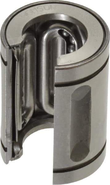 Thomson Industries - 1/2" Inside Diam, 85 Lbs. Dynamic Capacity, Open Linear Bearing - Exact Tool & Supply