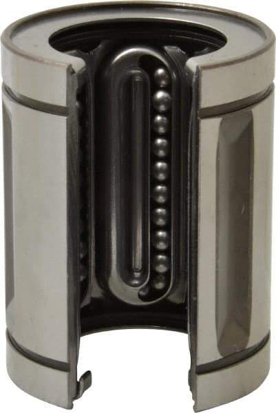 Thomson Industries - 1-1/4" Inside Diam, 520 Lbs. Dynamic Capacity, Open Linear Bearing - Exact Tool & Supply