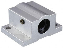 Thomson Industries - 5/8" Inside Diam, 620/1240 Lbs. Dynamic Capacity, Open Twin Pillow Block Linear Bearing - 1.44" Overall Height x 2-1/2" Overall Width - Exact Tool & Supply
