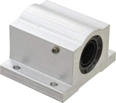Thomson Industries - 1/2" Inside Diam, 255/510 Lbs. Dynamic Capacity, Closed Single Pillow Block Linear Bearing - 1-1/4" Overall Height x 2" Overall Width - Exact Tool & Supply