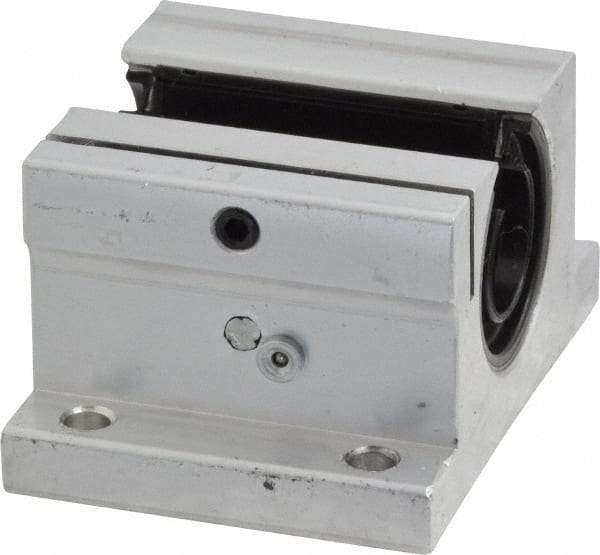 Thomson Industries - 1/2" Inside Diam, 180/360 Lbs. Dynamic Capacity, Open Single Pillow Block Linear Bearing - 1.13" Overall Height x 2" Overall Width - Exact Tool & Supply