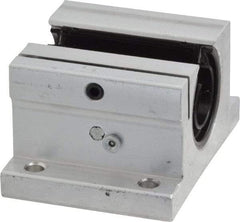 Thomson Industries - 1/2" Inside Diam, 180/360 Lbs. Dynamic Capacity, Open Single Pillow Block Linear Bearing - 1.13" Overall Height x 2" Overall Width - Exact Tool & Supply