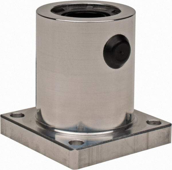Thomson Industries - 1-1/4" Inside Diam, 255/510 Lbs. Dynamic Capacity, Single Flanged Pillow Block Linear Bearing - 1.63" Overall Width - Exact Tool & Supply