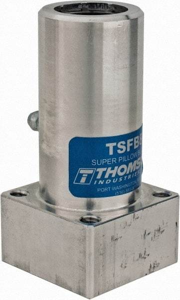 Thomson Industries - 1-3/4" Inside Diam, 1130/2260 Lbs. Dynamic Capacity, Twin Flanged Pillow Block Linear Bearing - 2.38" Overall Width - Exact Tool & Supply