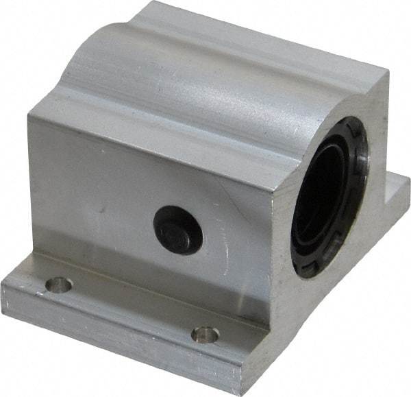 Thomson Industries - 3/4" Inside Diam, 1130/2260 Lbs. Dynamic Capacity, Closed Single Pillow Block Linear Bearing - 1-3/4" Overall Height x 2-3/4" Overall Width - Exact Tool & Supply