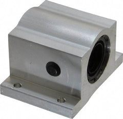 Thomson Industries - 3/4" Inside Diam, 1130/2260 Lbs. Dynamic Capacity, Closed Single Pillow Block Linear Bearing - 1-3/4" Overall Height x 2-3/4" Overall Width - Exact Tool & Supply