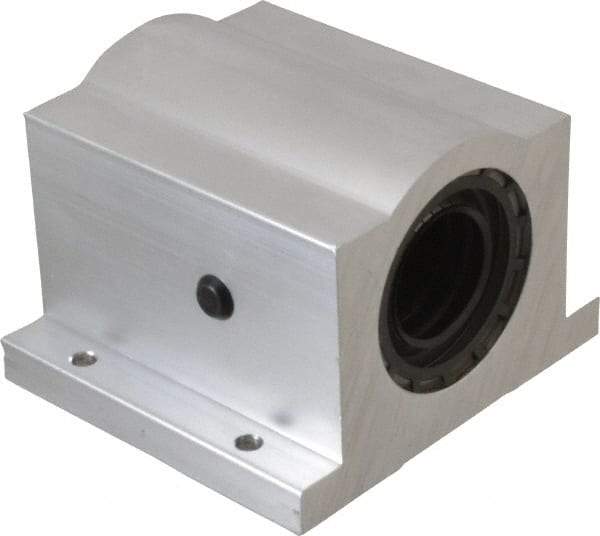 Thomson Industries - 1-1/4" Inside Diam, 2350/4700 Lbs. Dynamic Capacity, Closed Single Pillow Block Linear Bearing - 2.81" Overall Height x 4" Overall Width - Exact Tool & Supply