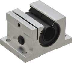 Thomson Industries - 5/8" Inside Diam, 620/1240 Lbs. Dynamic Capacity, Open Single Pillow Block Linear Bearing - 1.44" Overall Height x 2-1/2" Overall Width - Exact Tool & Supply