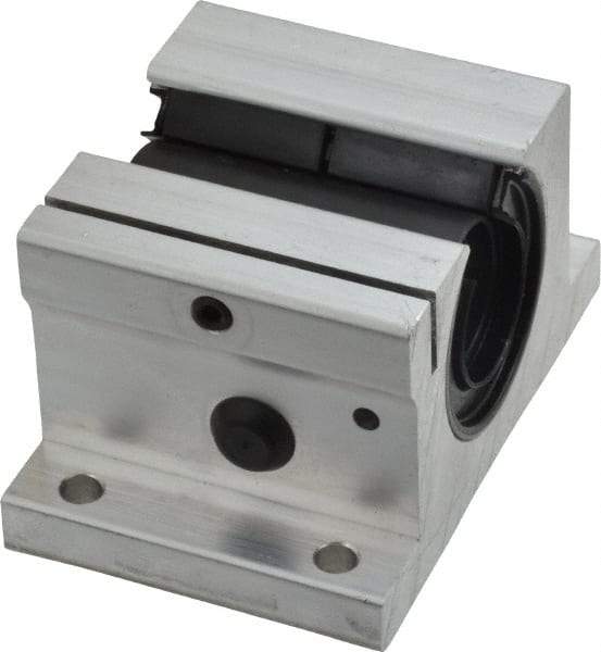 Thomson Industries - 3/4" Inside Diam, 1130/2260 Lbs. Dynamic Capacity, Open Single Pillow Block Linear Bearing - 1.56" Overall Height x 2-3/4" Overall Width - Exact Tool & Supply