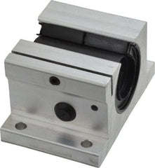 Thomson Industries - 3/4" Inside Diam, 1130/2260 Lbs. Dynamic Capacity, Open Single Pillow Block Linear Bearing - 1.56" Overall Height x 2-3/4" Overall Width - Exact Tool & Supply