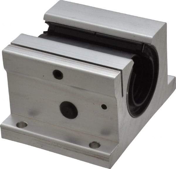 Thomson Industries - 1" Inside Diam, 1900/3800 Lbs. Dynamic Capacity, Open Single Pillow Block Linear Bearing - 2" Overall Height x 3-1/4" Overall Width - Exact Tool & Supply