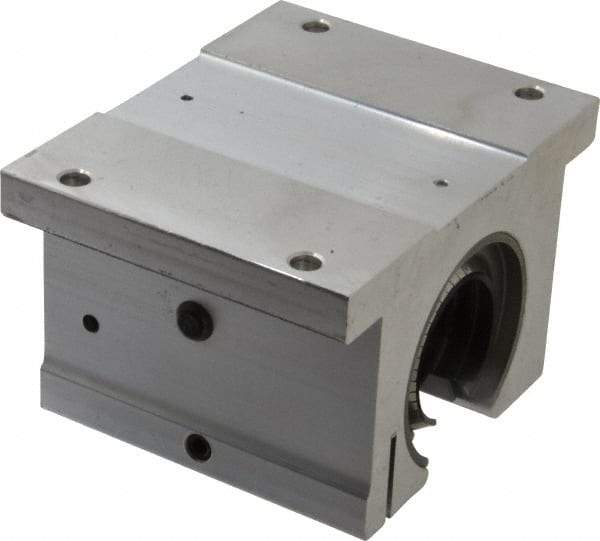 Thomson Industries - 1-1/2" Inside Diam, 3880/7760 Lbs. Dynamic Capacity, Open Single Pillow Block Linear Bearing - 2.94" Overall Height x 4-3/4" Overall Width - Exact Tool & Supply