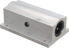 Thomson Industries - 3/4" Inside Diam, 1130/2260 Lbs. Dynamic Capacity, Closed Twin Pillow Block Linear Bearing - 1-3/4" Overall Height x 2-3/4" Overall Width - Exact Tool & Supply