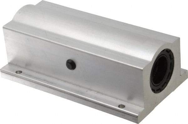 Thomson Industries - 1" Inside Diam, 1900/3800 Lbs. Dynamic Capacity, Closed Twin Pillow Block Linear Bearing - 2.19" Overall Height x 3-1/4" Overall Width - Exact Tool & Supply