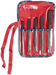 Proto - 5 Piece Cold Chisel Set - 7-1/2" OAL, Steel, Sizes Included 5/16 to 5/8" - Exact Tool & Supply