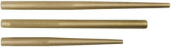 Proto - 3 Piece, 3/8 to 3/4", Drift Punch Set - Round Shank, Brass, Comes in Tool Roll - Exact Tool & Supply