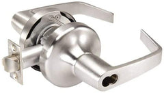 Yale - Grade 1 Classroom Lever Lockset for 1-3/4" Thick Doors - 2-3/4" Back Set, SFIC Cylinder, Cast Zinc/Cold Forged Brass, Satin Chrome Finish - Exact Tool & Supply
