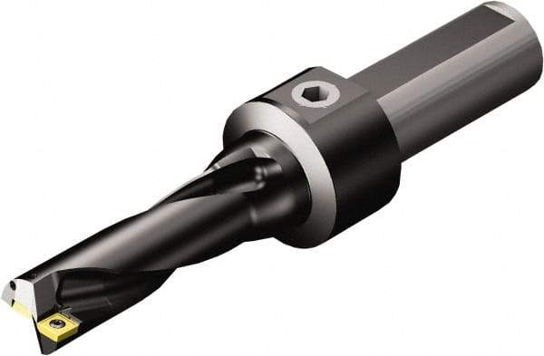 Sandvik Coromant - 5.236" Max Drill Depth, 3xD, 1.687" Diam, Indexable Insert Drill - 2 Inserts, 1-1/2" Shank Diam, Flange Shank - Exact Tool & Supply
