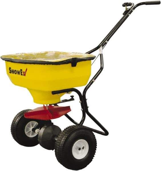 Trynex - 100 Lb Polyethylene Walk Behind Broadcast Landscape Spreader - 10" Pneumatic Wheels - Exact Tool & Supply