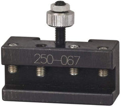 Phase II - #1 Turning Tool Post Holder - 7.9" Lathe Swing, 25.4mm OAH x 2" OAL, 1-1/8" Centerline Height - Exact Tool & Supply