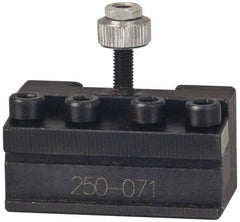 Phase II - #7 Cut-Off Tool Post Holder - 7.9" Lathe Swing, 25.4mm OAH x 2" OAL, 1-1/8" Centerline Height - Exact Tool & Supply