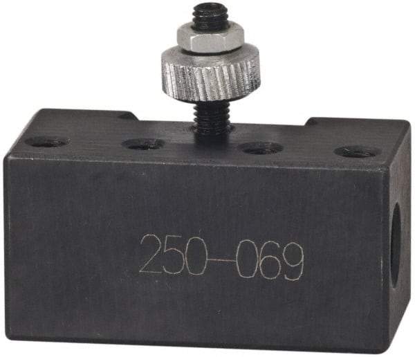 Phase II - #4 Boring Bar Tool Post Holder - 7.9" Lathe Swing, 25.4mm OAH x 2" OAL, 1-1/8" Centerline Height - Exact Tool & Supply