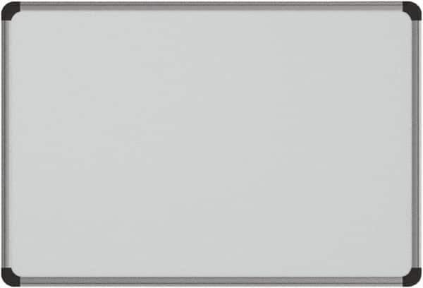 Universal One - 24" High x 36" Wide Magnetic Dry Erase Board - Porcelain/Steel, Includes Accessory Tray & Rail & Mounting Kit - Exact Tool & Supply