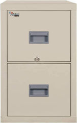 FireKing - 17-3/4" Wide x 27-3/4" High x 25" Deep, 2 Drawer Vertical File - Steel, Parchment - Exact Tool & Supply