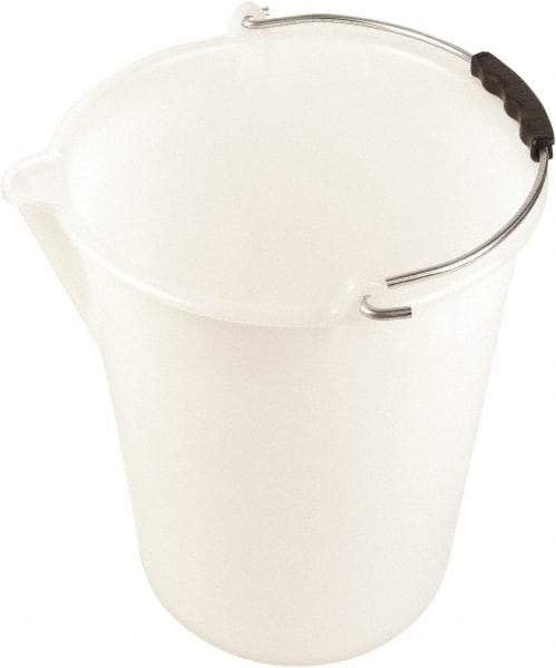 Dynalon Labware - 3-3/16 Gal Translucent Tapered Conical Polyethylene Bucket - 11-13/16" High x 11" Diam - Exact Tool & Supply