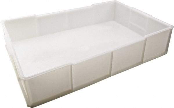 Dynalon Labware - White Polyethylene Tote Container - Stacking, 21.3" Long x 13.8" Wide x 4-1/2" High - Exact Tool & Supply