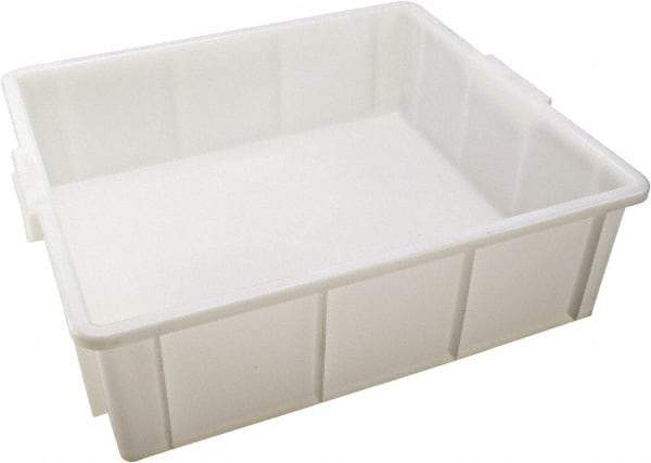 Dynalon Labware - White Polyethylene Tote Container - Stacking, 18" Long x 16.1" Wide x 5.6" High - Exact Tool & Supply