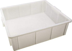 Dynalon Labware - White Polyethylene Tote Container - Stacking, 18" Long x 16.1" Wide x 5.6" High - Exact Tool & Supply