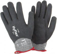 Ansell - Size S, ANSI Cut Lvl A2, Abrasion Lvl 4, Nitrile Coated Cut Resistant Gloves - Fully Coated Coated, Black - Exact Tool & Supply