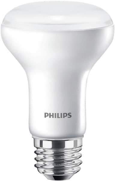 Philips - 6 Watt LED Flood/Spot Medium Screw Lamp - 2,700°K Color Temp, 450 Lumens, 120 Volts, Dimmable, Shatter Resistant, R20, 25,000 hr Avg Life - Exact Tool & Supply