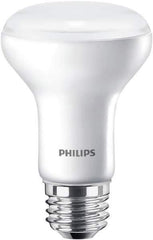 Philips - 6 Watt LED Flood/Spot Medium Screw Lamp - 2,700°K Color Temp, 450 Lumens, 120 Volts, Dimmable, Shatter Resistant, R20, 25,000 hr Avg Life - Exact Tool & Supply