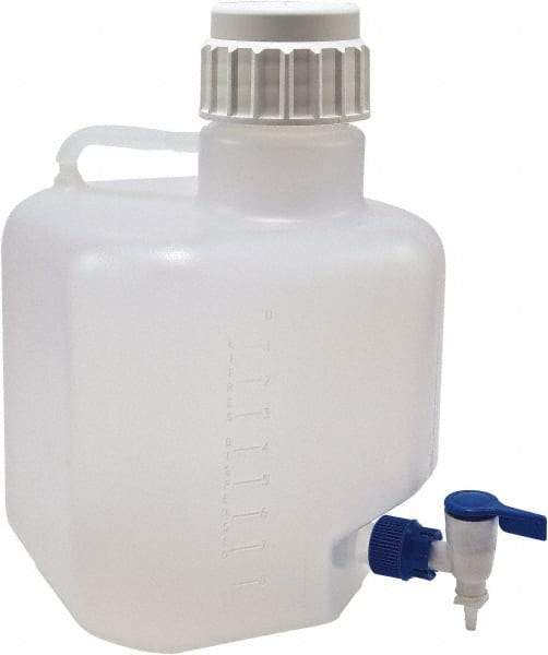 Dynalon Labware - 10,000 mL Carboy - Polypropylene, Translucent, 14.1" High x 9.4" Diam, 90mm Cap - Exact Tool & Supply
