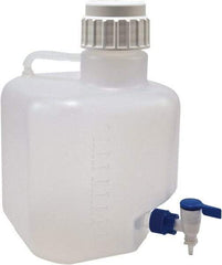 Dynalon Labware - 10,000 mL Carboy - Polypropylene, Translucent, 14.1" High x 9.4" Diam, 90mm Cap - Exact Tool & Supply