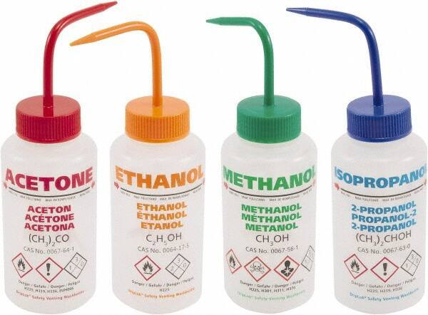 Dynalon Labware - 500 mL Safety Wash Bottle - Polyethylene, Translucent, 6-1/2" High x 3" Diam, 50mm Cap - Exact Tool & Supply