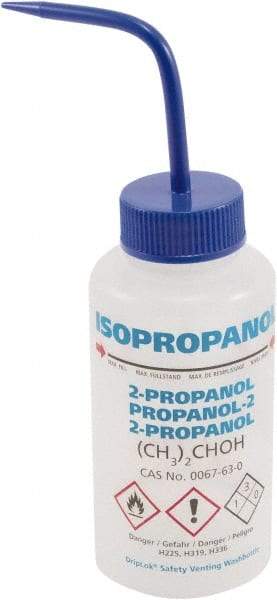 Dynalon Labware - 500 mL Safety Wash Bottle - Polyethylene, Translucent, 6-1/2" High x 3" Diam, 50mm Cap - Exact Tool & Supply