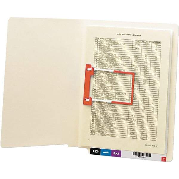 SMEAD - 12-1/4 x 9-1/2", Letter Size, Manila, File Folders with End Tab - 11 Point Stock, Straight Tab Cut Location - Exact Tool & Supply