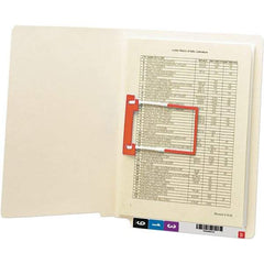 SMEAD - 12-1/4 x 9-1/2", Letter Size, Manila, File Folders with End Tab - 11 Point Stock, Straight Tab Cut Location - Exact Tool & Supply