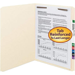 SMEAD - 11-5/8 x 9-1/2", Letter Size, Manila, File Folders with Top Tab - 11 Point Stock, Straight Tab Cut Location - Exact Tool & Supply