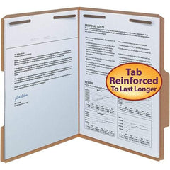 SMEAD - 11-5/8 x 9-15/16", Letter Size, Kraft, File Folders with Top Tab - 11 Point Stock, Right of Center Tab Cut Location - Exact Tool & Supply