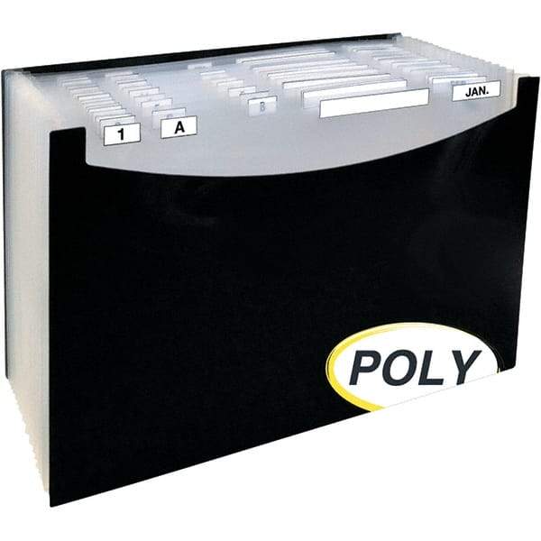 SMEAD - 15 x 9-1/4", Legal, Black, Expansion Folders - Assorted Tab Cut Location - Exact Tool & Supply