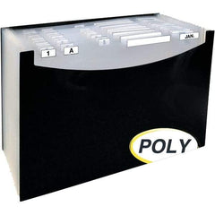 SMEAD - 15 x 9-1/4", Legal, Black, Expansion Folders - Assorted Tab Cut Location - Exact Tool & Supply