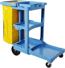 Rubbermaid - Plastic Janitor Cart - 21-3/4" Width - Exact Tool & Supply