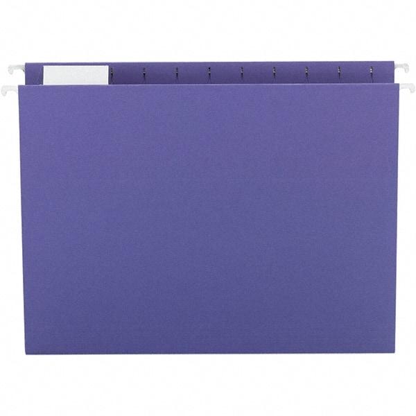 SMEAD - 12-1/4 x 9-1/2", Letter Size, Purple, Hanging File Folder - 11 Point Stock, 1/5 Tab Cut Location - Exact Tool & Supply