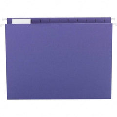 SMEAD - 12-1/4 x 9-1/2", Letter Size, Purple, Hanging File Folder - 11 Point Stock, 1/5 Tab Cut Location - Exact Tool & Supply
