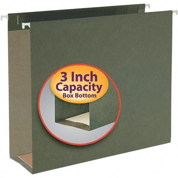 SMEAD - 12-1/4 x 9-1/2", Letter Size, Standard Green, Hanging File Folder - 11 Point Stock - Exact Tool & Supply